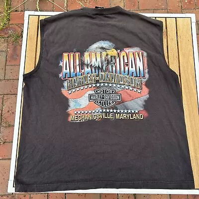 Vintage 2002 Harley Davidson Maryland Tank Top Muscle Tshirt Tee Singlet Mens Xl • $49.99
