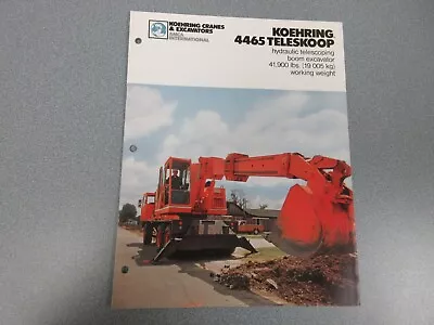 $45 • Buy Koehring 4465 Excavator Sales Brochure 10 Page