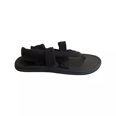 Sanuk Women's Yoga Sling 3 Black Sandals Yoga Mat 1099405 • $24.99