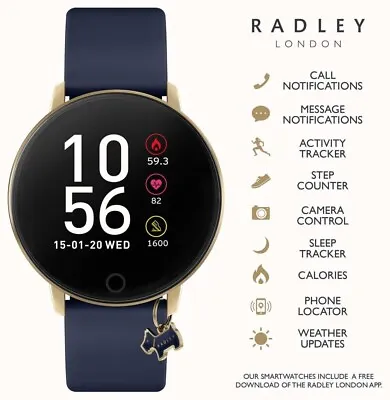 Watch · Radley Smart Watch Series 5 · Blue Strap · Dog Charm · Brand New In Box • $47.19