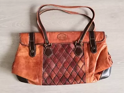 Candy Western Leather And Suede Vintage  Purse Carrying Bag Handbag • $24.99