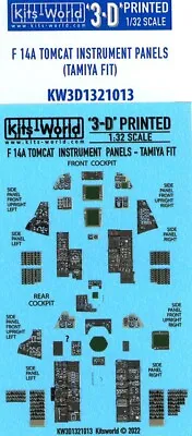 Kits World Decals 1/32 F-14A TOMCAT INSTRUMENT PANELS SCREENS OFF • $22.99