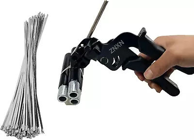 ZNXN Stainless Steel Cable Ties Zip Tie Tool With 100PCS Metal Cable Zip Ties.. • $39.99