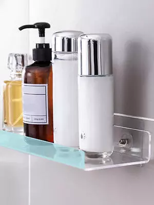 Acrylic Shelves Acrylic Bathroom Shelves No Drill Adhesive Acrylic Wall Shelf • $15.15