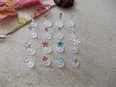 £3.50 • Buy 1 X Bioflex Lip Bar,flower,star,diamond,chose 4mm,6mm,8mm,10mm,1.2mm Thickness,