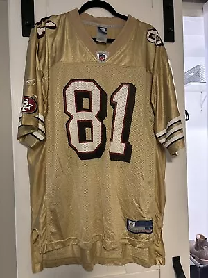 Vintage Reebok San Francisco 49ers Terrell Owens Gold Rush Jersey Throwback L • $79.99