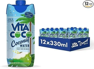 12X330ML Vita Coco Pure Coconut Water Naturally Hydrating Packed With Electrol • £18.45