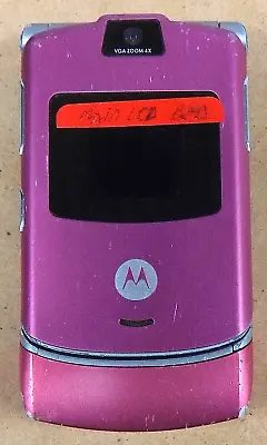 Motorola RAZR V3 - Pink And Silver ( AT&T ) Cellular Flip Phone • $14.44