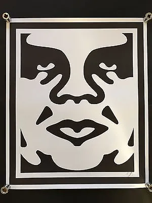 SHEPARD FAIREY Obey Giant Face 2 SIGNED RARE Art Large Print Hand Signed  • £60