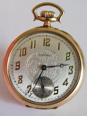 £47 • Buy Antique 10k Gold Filled Waltham Pocket Watch Near Mint Condition Waltham Watch C