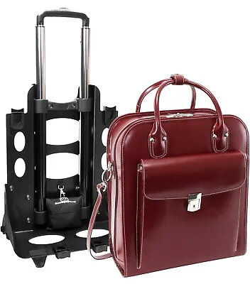 Large Burgundy McKlein 96496 Laptop Case Luggage W/o Wheels Crossbody Strap • $60