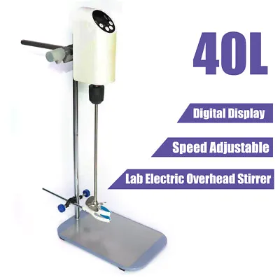 40L Lab Electric Overhead Stirrer Mixer Agitator Homogenizer + Digital Display • $109.25