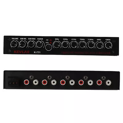 Car Audio Graphic Equalizer Universal Low Pass 7‑Band Variable Gain Adjus UK GGM • £35.49