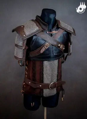 The Witcher Armor Costume Leather Threatical Renaissance Halloween Costume Armor • £217.24