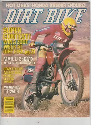 Dirt Bike Magazine April 1981   MAICO 250MX  Yamaha TT-250H • $24.99