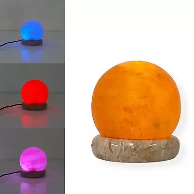 USB Colour Changing Salt Himalayan Lamp - Ball Sphere Shape Pink Rock LED Light • $20.99