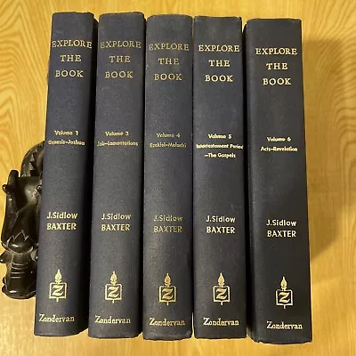 Explore The Book - Lot Of 5 - Vol 1 3-6 Bible Study By J Sidlow Baxter 1965 • $49.99