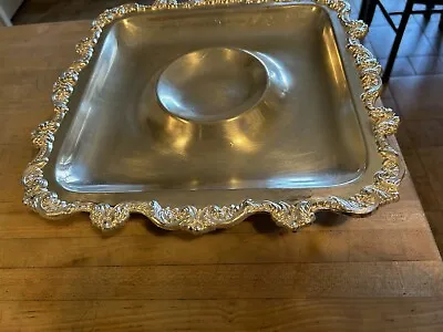 Vintage Poole 5039 Square Serving Tray DIP EPCA Old English Platter Silverplate • $44