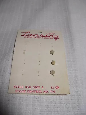 Card Of 3 Extremely Tiny Diminutive Buttons Vintage Shank • $4