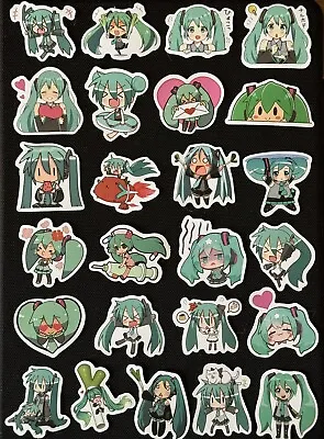 25 Stickers Chibi Cute Hatsune Miku Sticker Lot Anime Manga Decal 1.5”x1.5” • $3.95