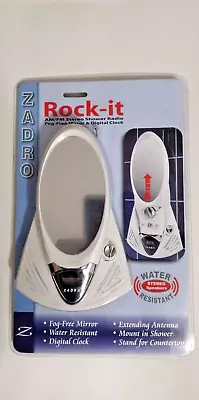 Zadro Rock-It  Stereo Am/Fm Radio Fog-less Mirror Clock Water Resistant • $300