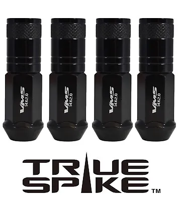 20 True Spike 70mm Steel Lug Nuts Black Tuner Style For Chevy Corvette C5 C6 C7 • $139.95