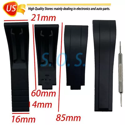 21mm Silicone Watch Strap Band For Rolex Yacht Master 116655 Oysterflex W/ Tool • $19.40