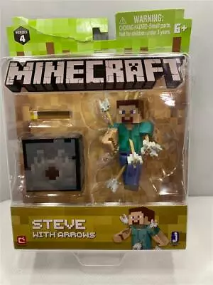 Minecraft Series 4 Steve With Arrows 2  Inch Mini Figure Mojang Jazwares 2018 • $5.30