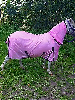 £24.59 • Buy New Mini Shetland Pony Mesh Fly Rugs Combo Attached Neck PINK  Various Sizes 