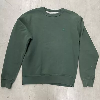 Vintage Champion Crewneck Sweatshirt - Small Unisex - Forest Green Comfy Cotton • $15