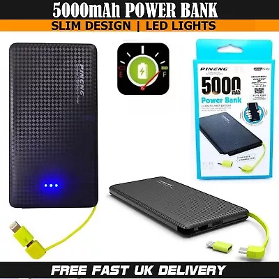 5000mAh Power Bank Fast Charger Battery Pack Portable For IPhone 6 6s 7 8 Plus • £10.95