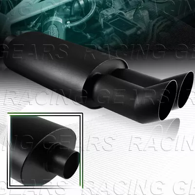 3  Dual Angle Slant Tip Stainless T304 Black Weld On Exhaust Muffler 2.5  Inlet • $52.95