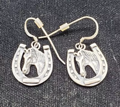 Sterling 925 Horse Earrings 5.15g  • $14.99