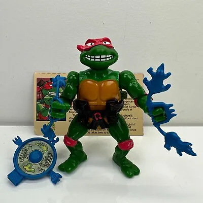 1989 Vintage Teenage Mutant Ninja Turtles WACKY ACTION BREAKFIGHTIN' RAPHAEL • $19