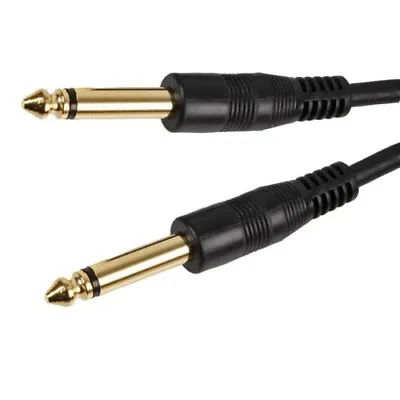 3M Guitar Lead Amp Cable 6.35mm 1/4 Inch Mono Jack Plug 6.3mm Keyboard Straight • £3.99