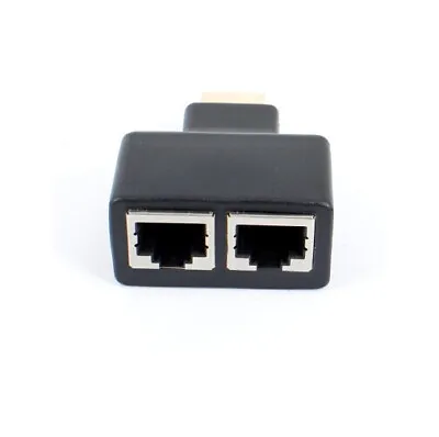 2 Pcs HDMI Over RJ45 CAT5e CAT6 UTP LAN Ethernet Extender Repeater 1080P 3D • $5.29