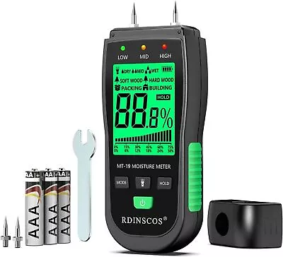 Digital Moisture Detector Damp Meter Wood Brick Screed Wallpaper Caravan Tester • £22.90