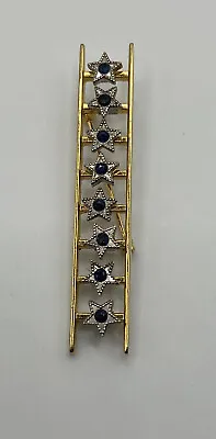 Mary Kay Gold Tone Metal Ladder To Success Blue Sapphire   Stars  Brooch Vintage • $13.50