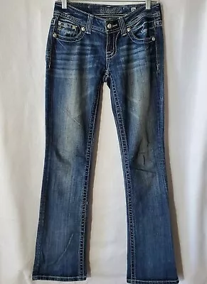 MISS ME JEANS WOMEN'S 26 EMBELLISHED  BOOTCUT JEANS SIZE 26X34 Rise 7 • $34.97