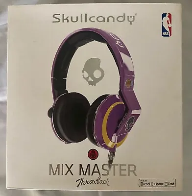 Skullcandy NBA LAKERS Mix Master Throwback Headphones/ RARE Purple Lakers  New  • $499