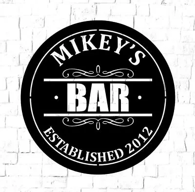 Personalized Bar Food Metal Name Sign Home Club Decorative Wall Art Best Gift • $134.17