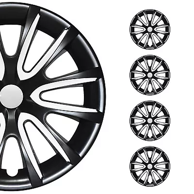 16  Wheel Covers Hubcaps For Mitsubishi Black White Gloss • $99.90