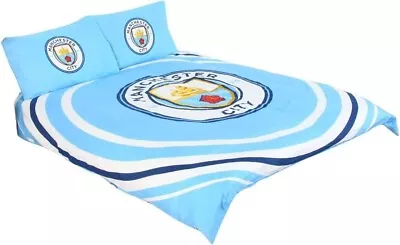 Manchester City FC Double Bedding Duvet Set Cover - Pulse • £34.99