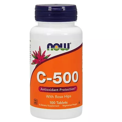 NOW Foods Vitamin C-500 100 Tablets • $6.89