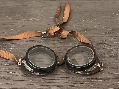 Vintage Duralite Motorcycle / Safety Glasses Goggles Bakelite • $19.95