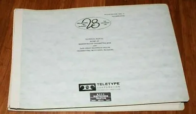 Teletype Model 28 Bulletin 271B Technical Service Manual - Vol 3 • $29