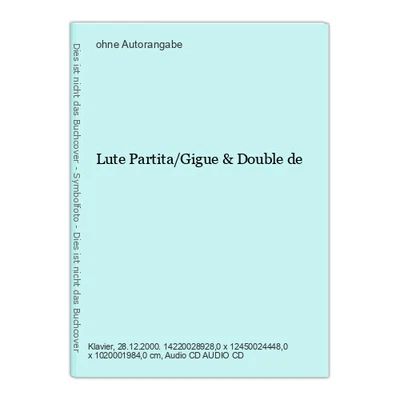 £88.52 • Buy Lute Partita/Gigue & Double De