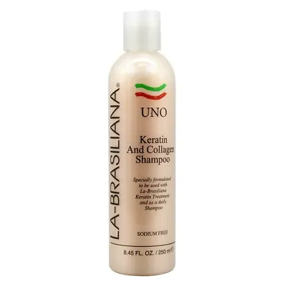 La Brasiliana Uno Keratin & Collagen Shampoo 8.45oz W/Free Nail File • $18.50