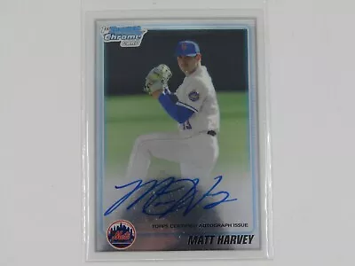 Matt Harvey 2010 Bowman Chrome Draft Prospects Rc Autograph Auto!! • $169.10