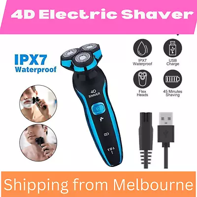 4D Electric Shaver USB Charging Cordless Razor 3-Head Floating  Men's Trimmer AU • $25.80